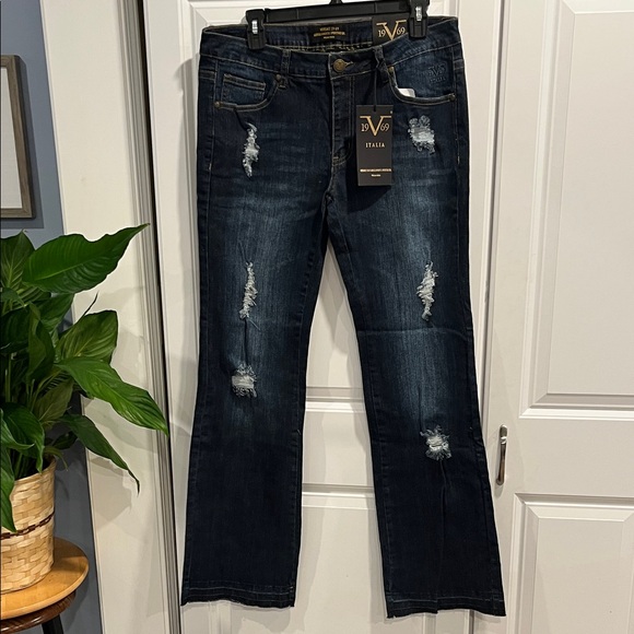 VERSACE 19•69 ABBIGIAMENTO SPORTIVO SRL Italia Sofia Bootleg Jeans 31 - Picture 2 of 16